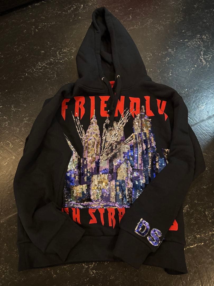 GUCCI アレッサンドロミケーレ 2020 スパンコール フーディ パーカーS