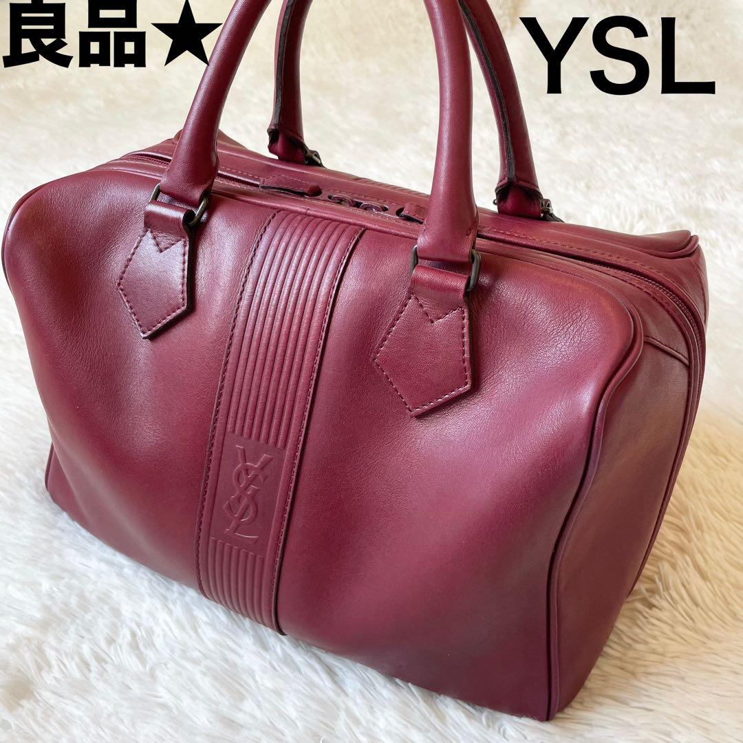 良品★SAINT LAURENT ✨イヴ・サンローラン　レザー ミニボストン