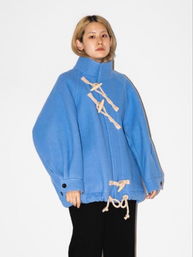 【最終値下げ】 HYKE ダッフルコート　ライトブルー