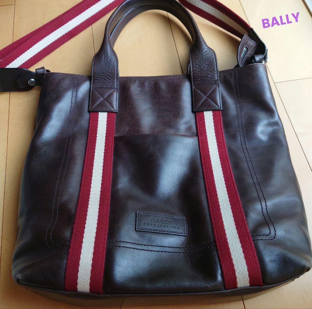 BALLY ダークブラウン ビジネスバッグ