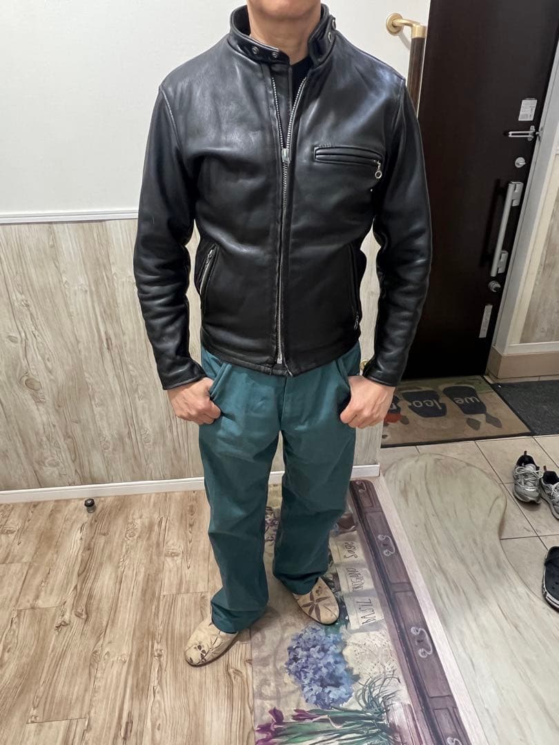 h*9様 最出品Schott 641 ライダース シングル ショット　34