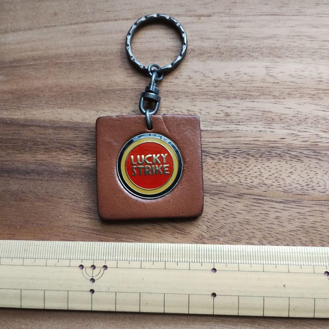 ラッキーストライク キーホルダー 希少 本革 - メルカリ
