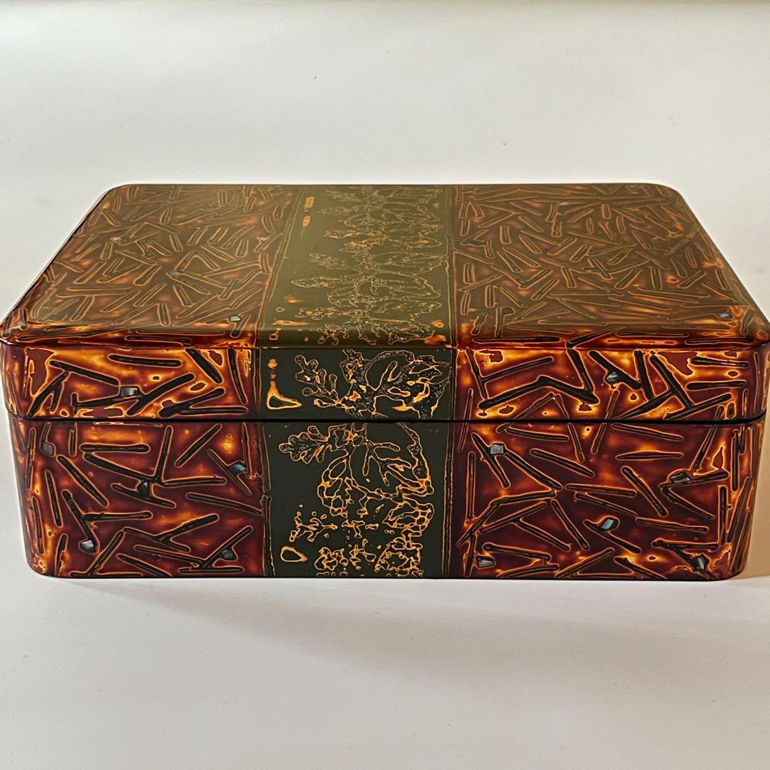 【美品】加福太治郎商店　宋州作　若狭塗螺鈿文庫 　漆塗 漆器 　伝統工芸品　在銘