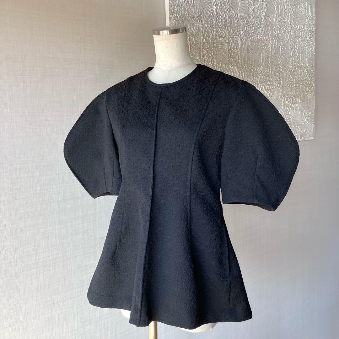 新品☆Cygne シーニュ cecile ジャガード トップス ブラック