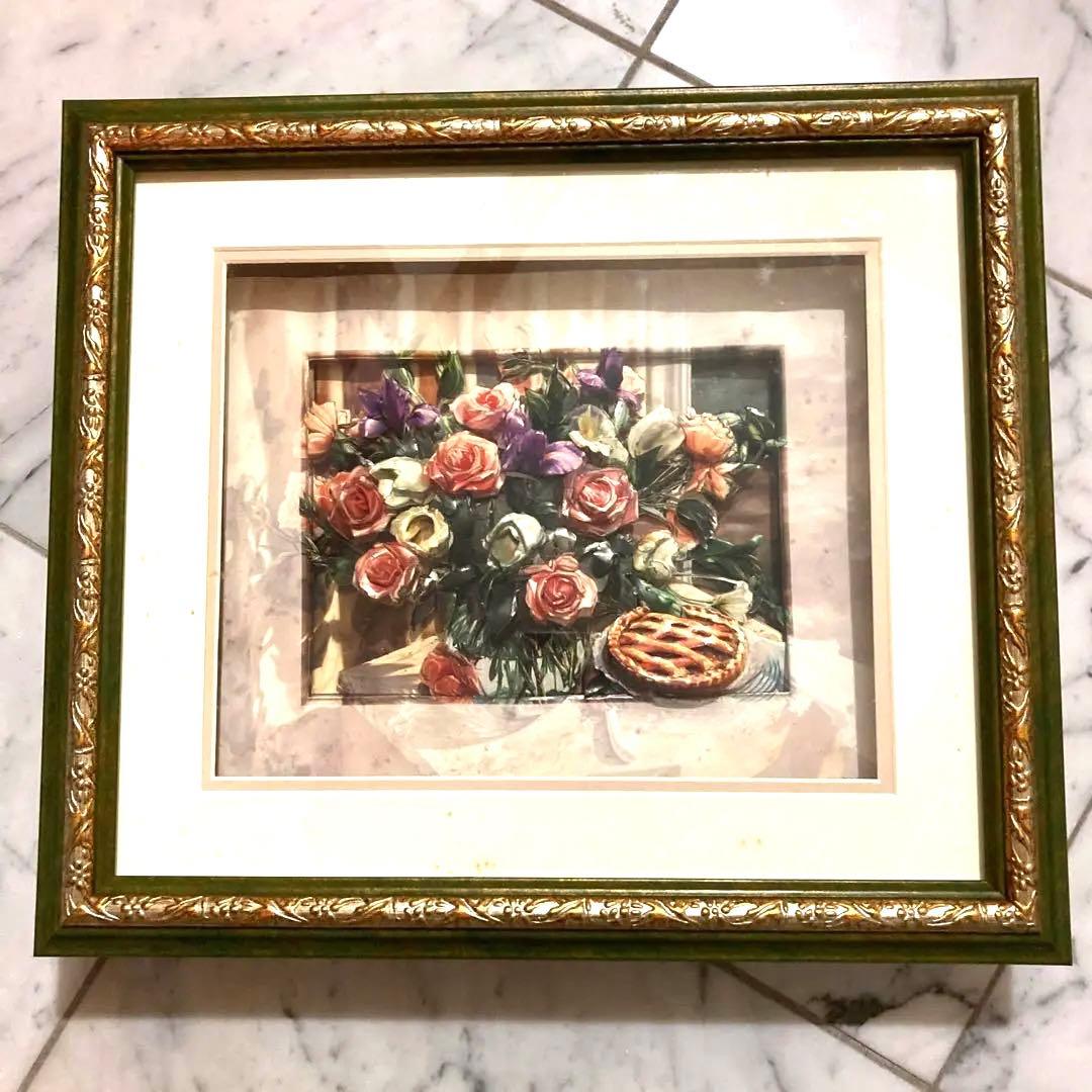 シンセリティ　シャドウボックス　薔薇の花にアップルパイ　アンティークグリーン ザ・クラシック(T108)/ブライトレッド | ローズギャラリー銀座