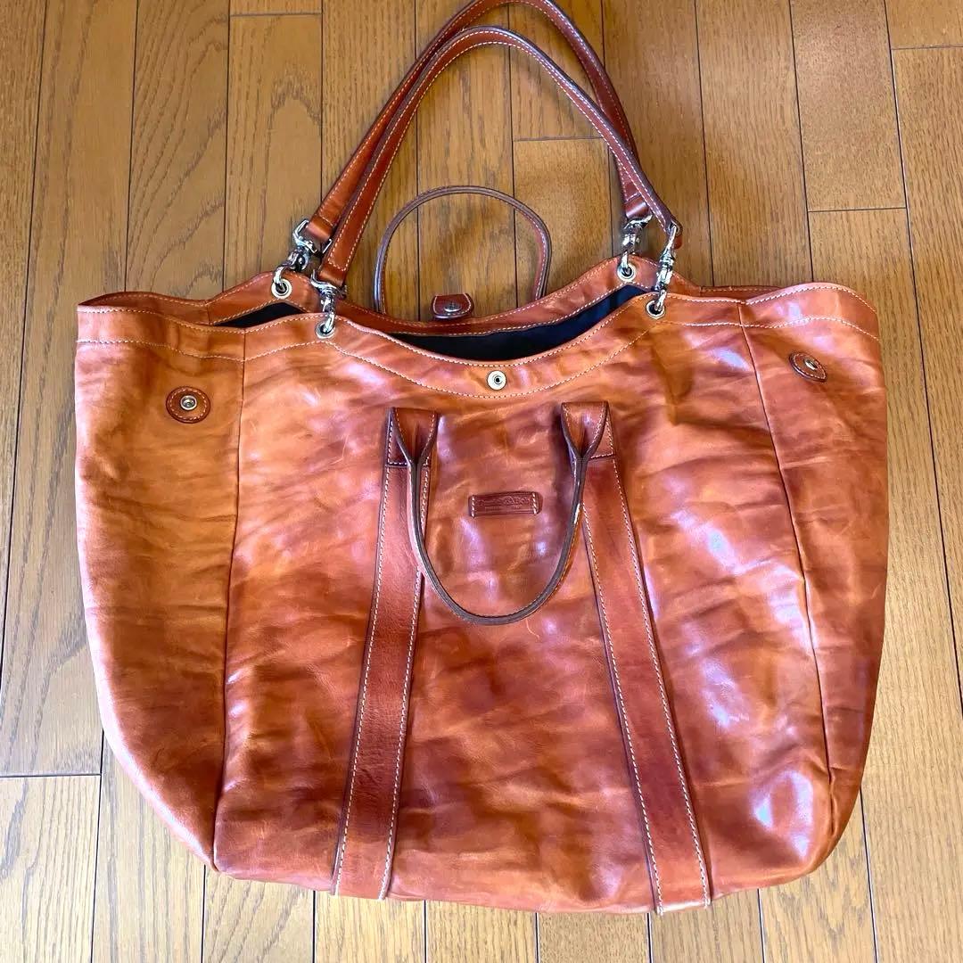 Daniel&Bobの定番クロドーロ　ブラウントートバッグ　美品レザー(鏡面)