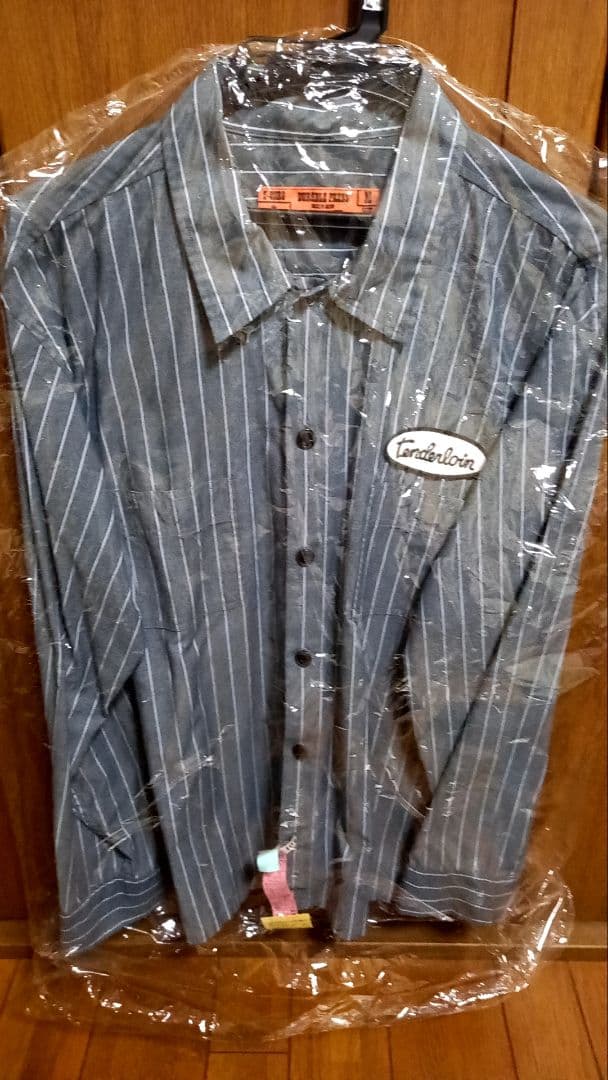 テンダーロイン　ストライプ ワークシャツ ワッペン　M