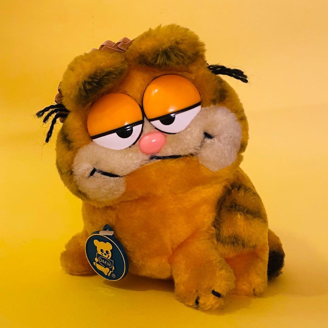 タグプレート付き　ガーフィールド　ぬいぐるみ 1981年DAKIN　レア希少