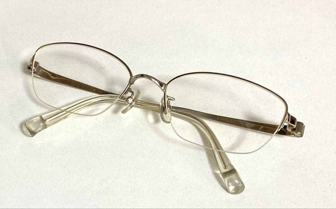 259xN9レ美品999.9/フォーナインズ 度入り眼鏡 S-243T ゴールド