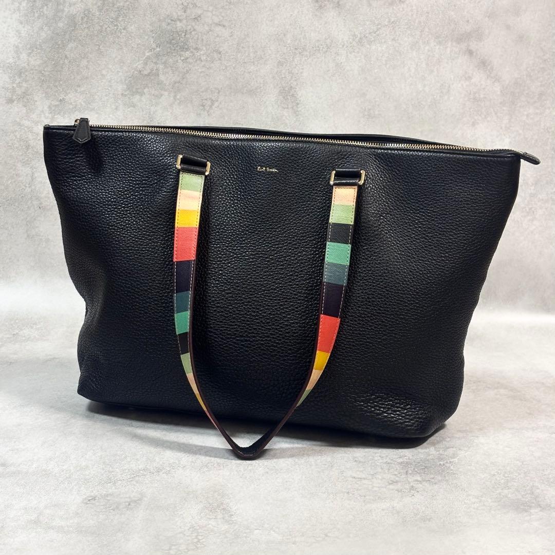 【Paul Smith】ポールスミス レザートートバッグ シボ革