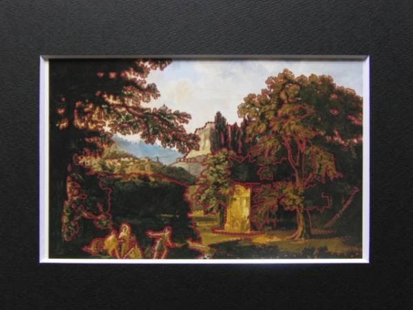 福田美蘭、historical landscape、希少な額装用画集より、美品