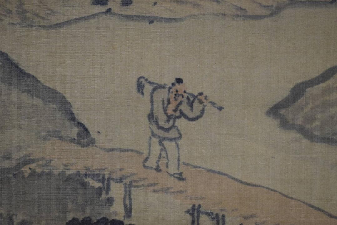 模写/池大雅/山水人物図/杉題箱二重箱付/布袋屋掛軸HG-48 - メルカリ