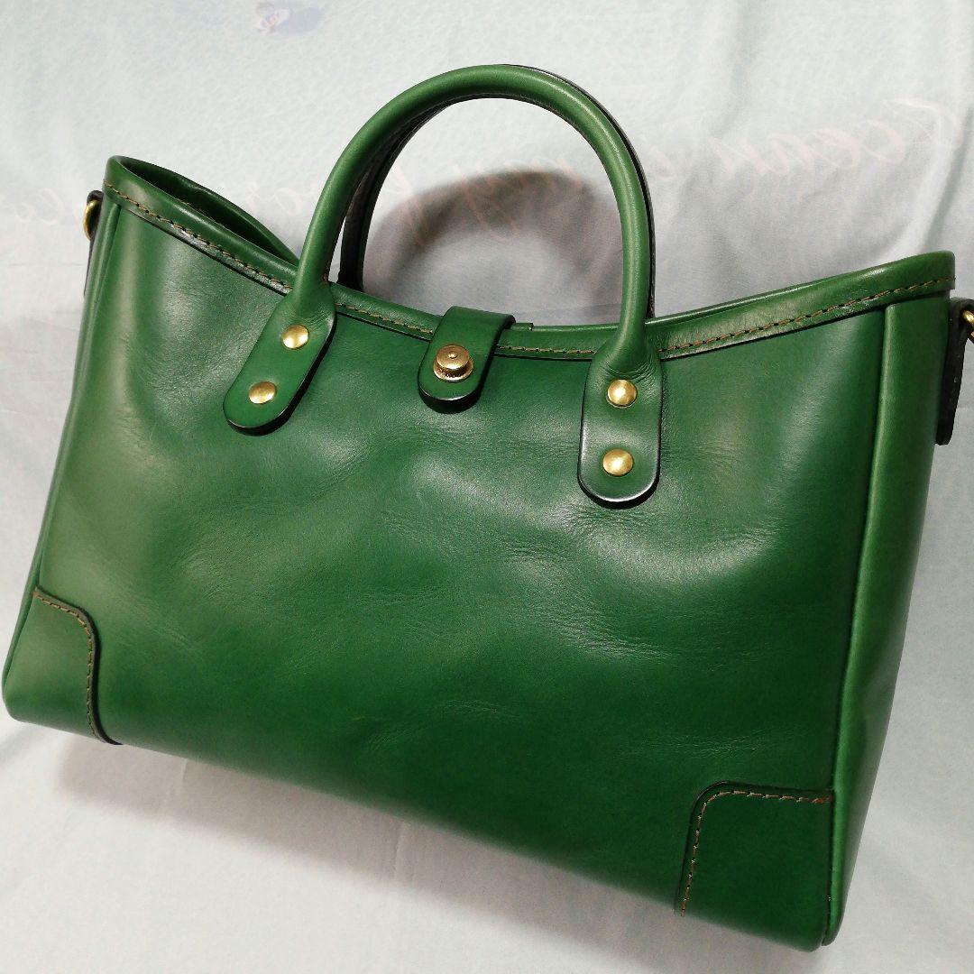 Herz 未使用 ボトルグリーン トートバッグ 冬の限定色「ボトルグリーン」in 名古屋店 前編｜革鞄・革小物のHERZ