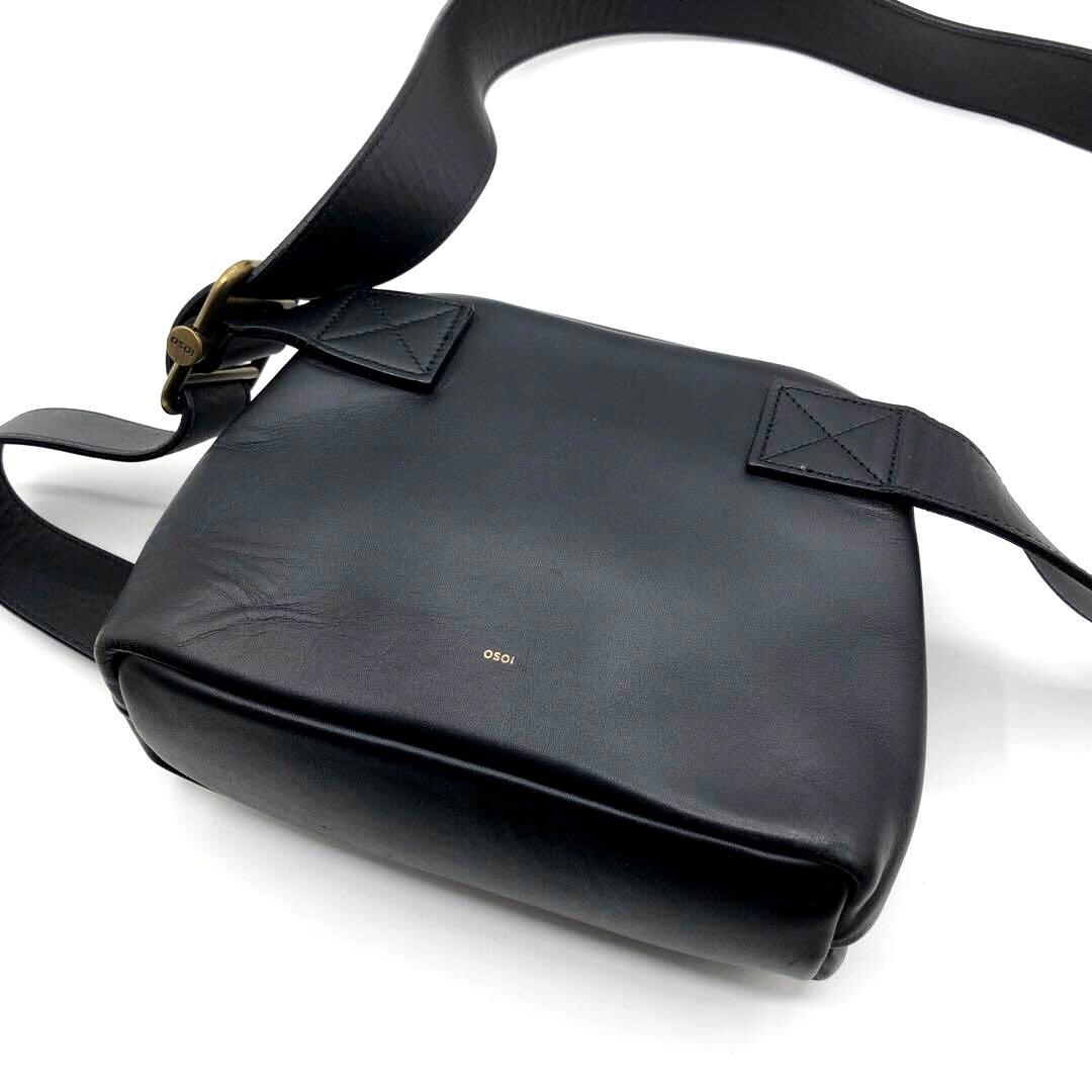☆韓国ブランド☆OSOI MINI BROT ショルダーバッグ オソイ レザー黒