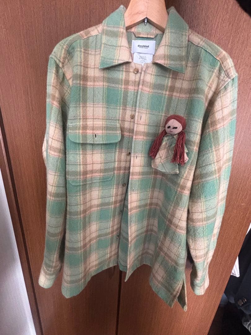 あ*ぁ様 doublet 21aw CHECK SHIRT WITH MY DO