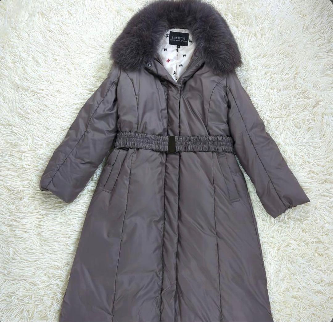 PRIMATIVO グレー ロングダウンジャケット