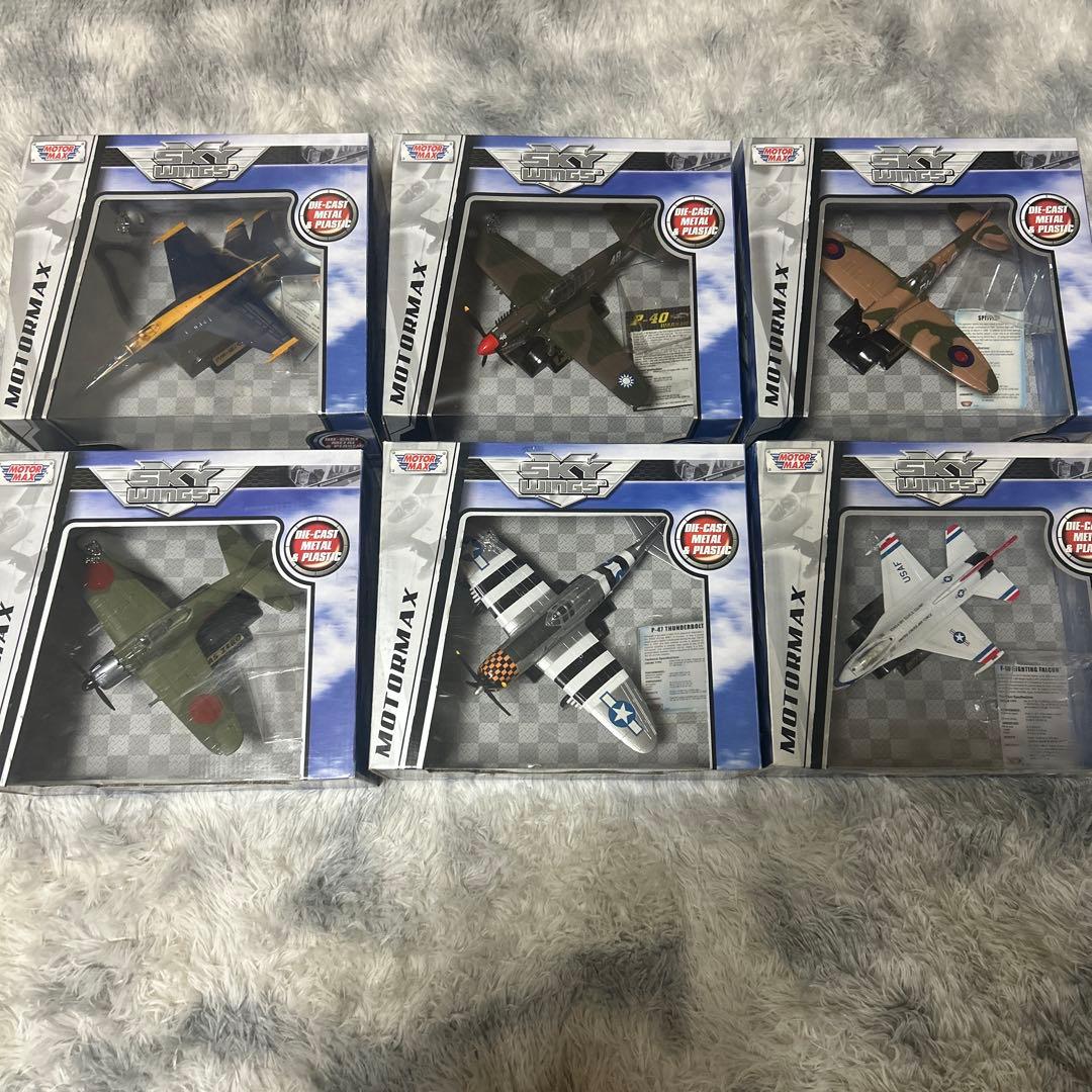 motor MAX 戦闘機模型　6機セット MOTORMAX 20 PC. FAMOUS FIGHTER SET箱傷破れあり - メルカリ