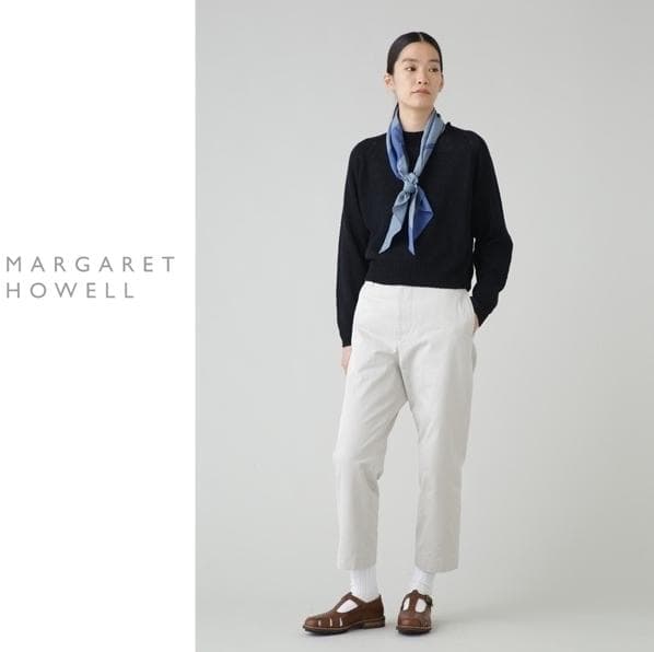 極美品*マーガレットハウエル 2023 コットンツイル*クロップド