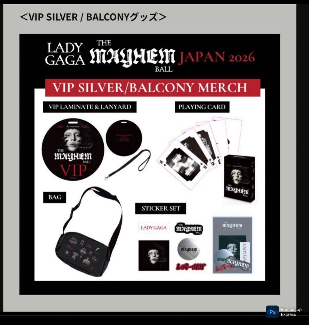 新品非売品・Lady Gaga 来日公演（ライブ）VIP特典グッズセット - メルカリ