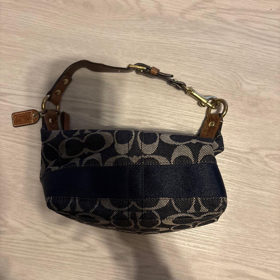 コーチ ハンドバッグ F40757 ネイビー/ベージュ