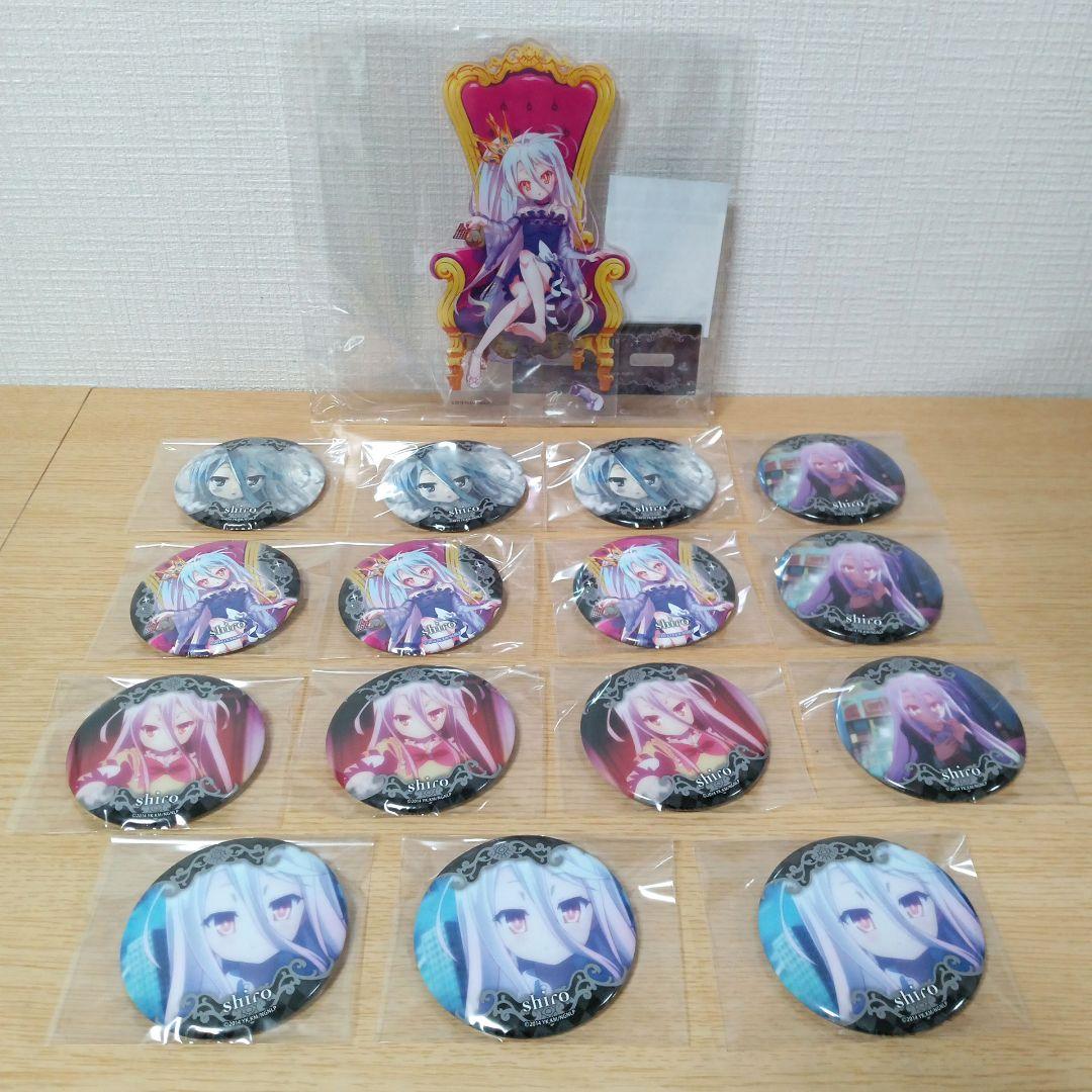 ノーゲーム・ノーライフ　缶バッジ　ラッキー缶バッジ　白　まとめ売り ノーゲーム・ノーライフ ラッキー缶バッジ まとめ売り 33点セット