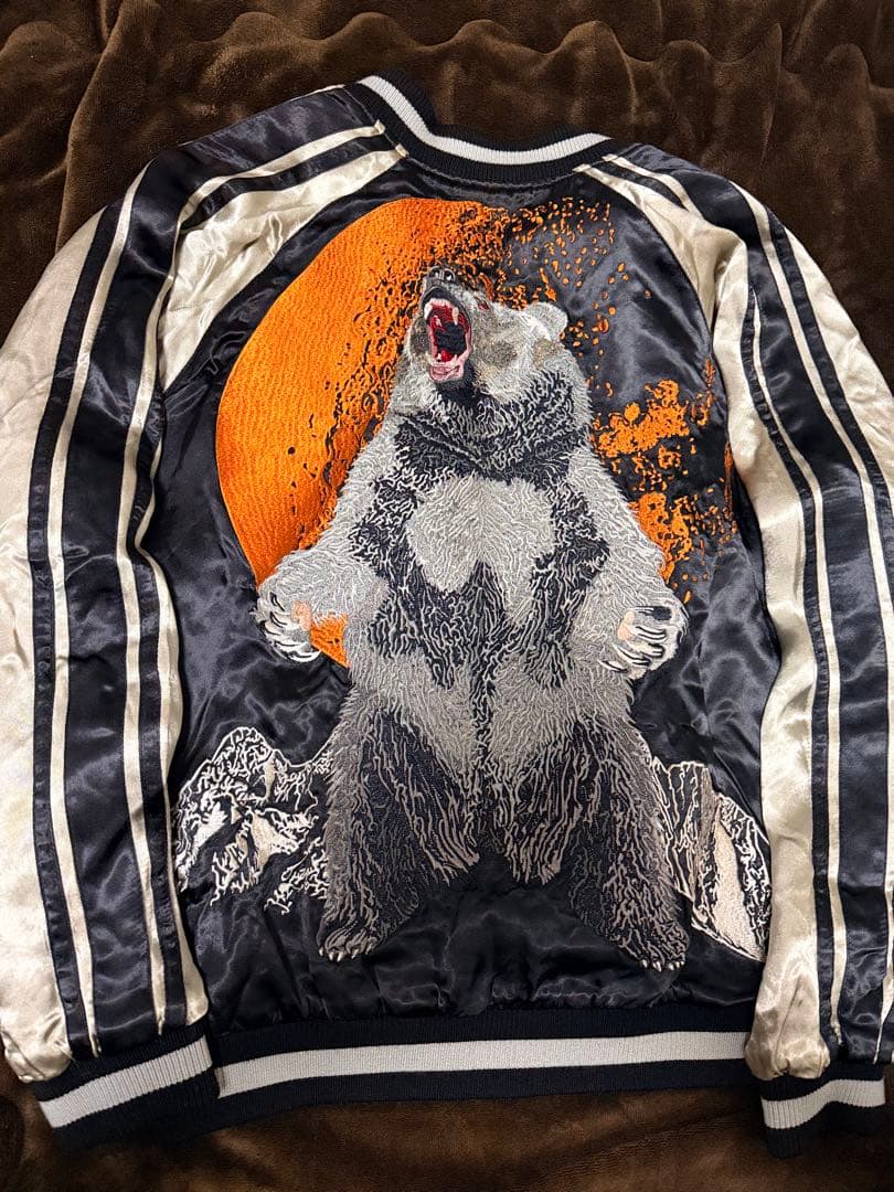 美品 ２面用 SATORI クマ 日本限定 スカジャン vintage レーヨン