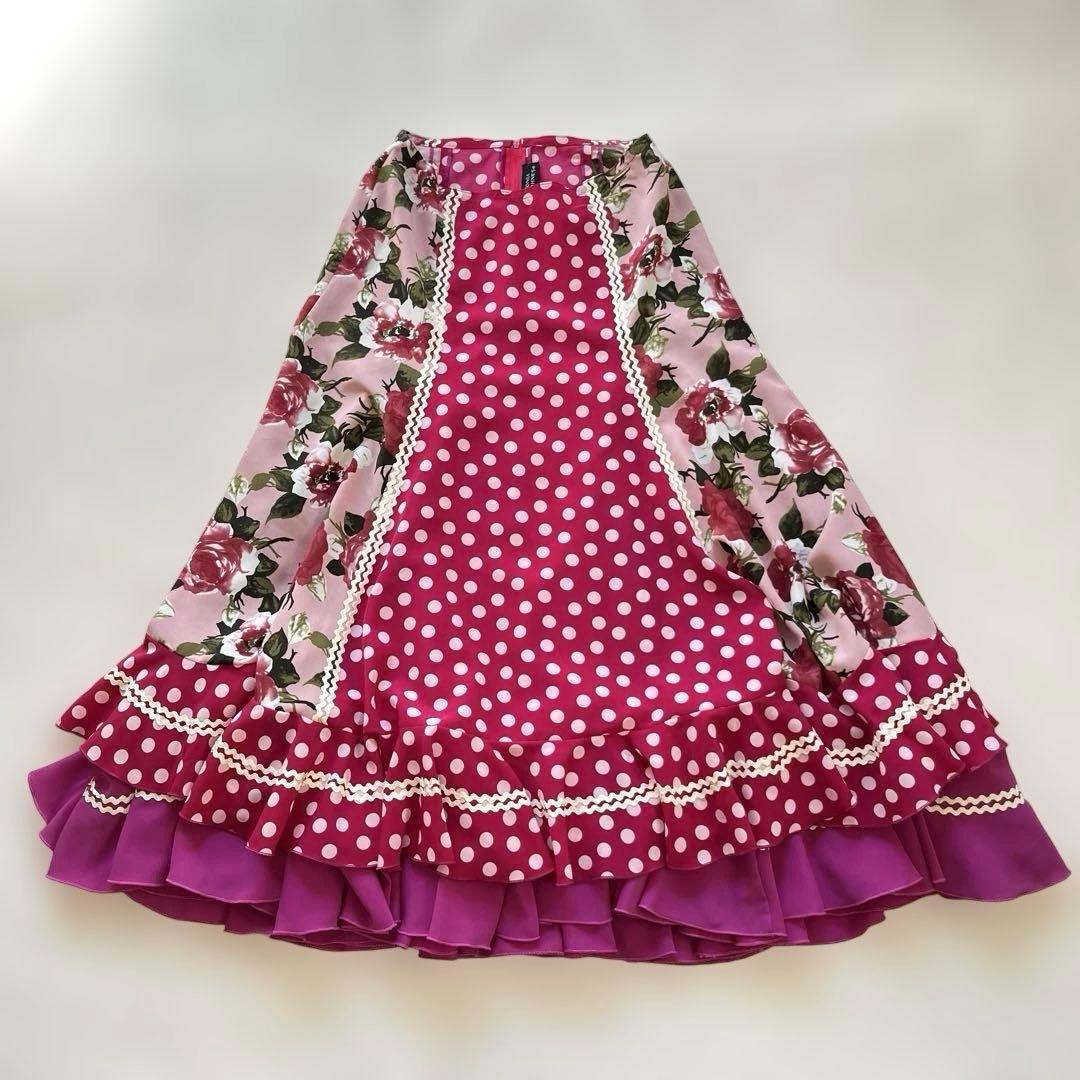 ソニアジョーンズ スカート フラメンコ衣装 バラ ドット Sonia Johnes | フラメンコ衣装のソニア・ジョーンズ 公式ブランドサイト
