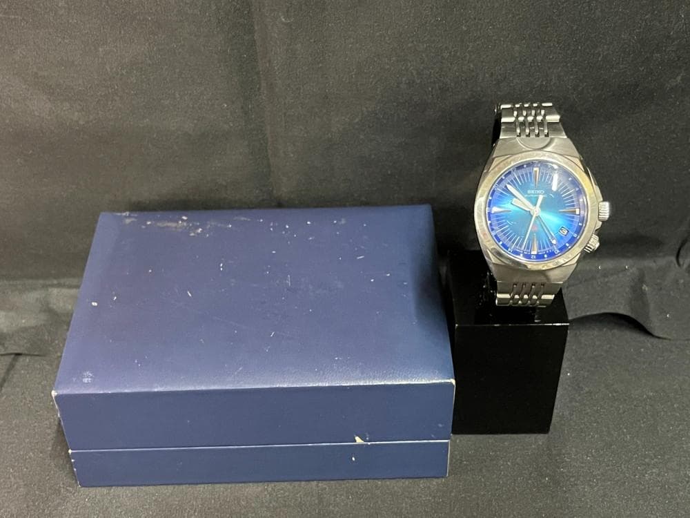 ◆SEIKO セイコー メカサスブルー文字盤4S12-0010腕時計　08166