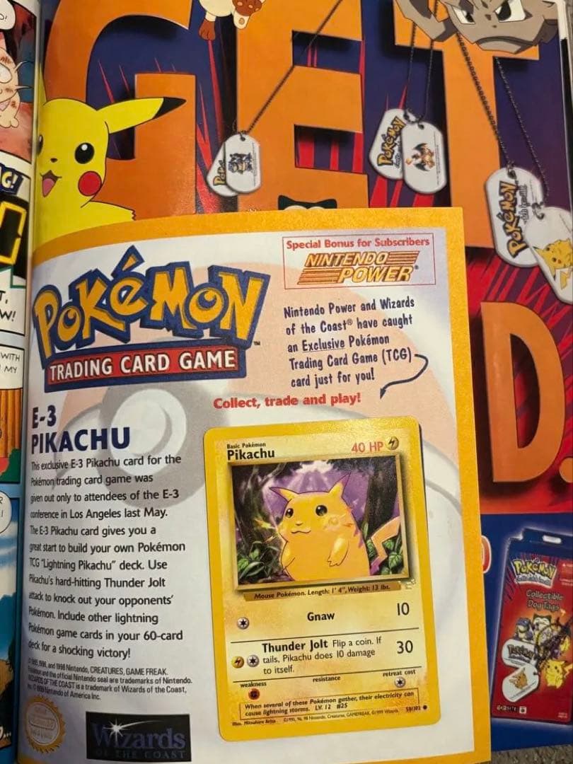 ポケモンカード/E-3 Pikachu /台紙未剥がし品/ 未剥がしプロモ】ポケモンカードゲーム US版オフィシャルスペシャルW