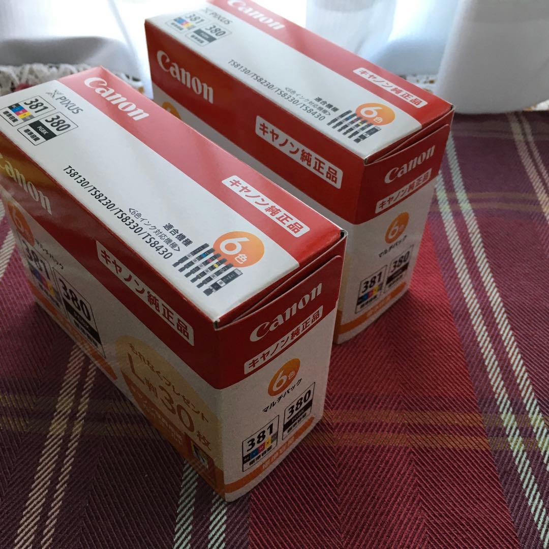 純正品　Canon BCI-381/380 インクカートリッジ 6色セット　２箱