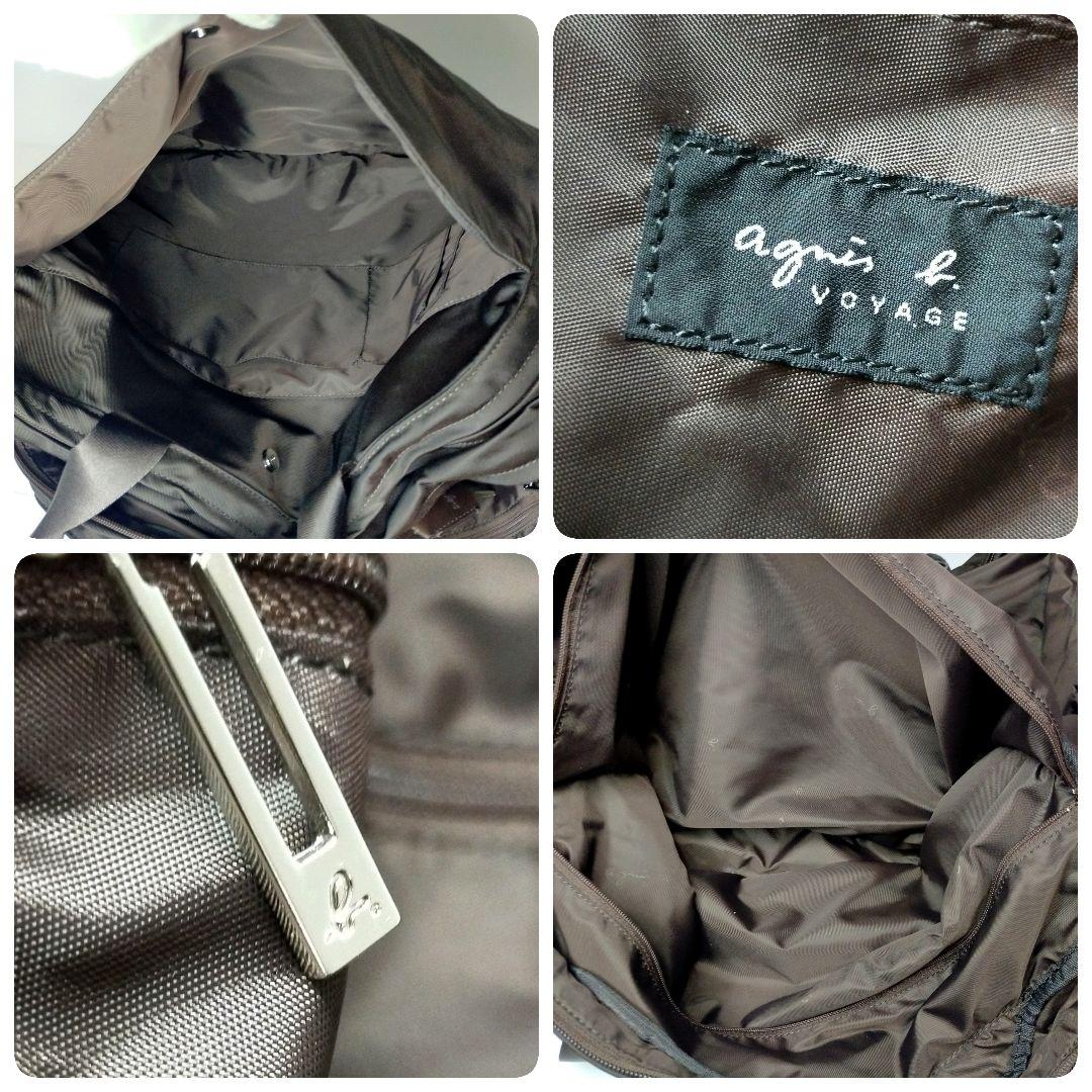 美品】アニエスベー 大容量ボストン ブラウン 旅行にも最適！鍵付き 美