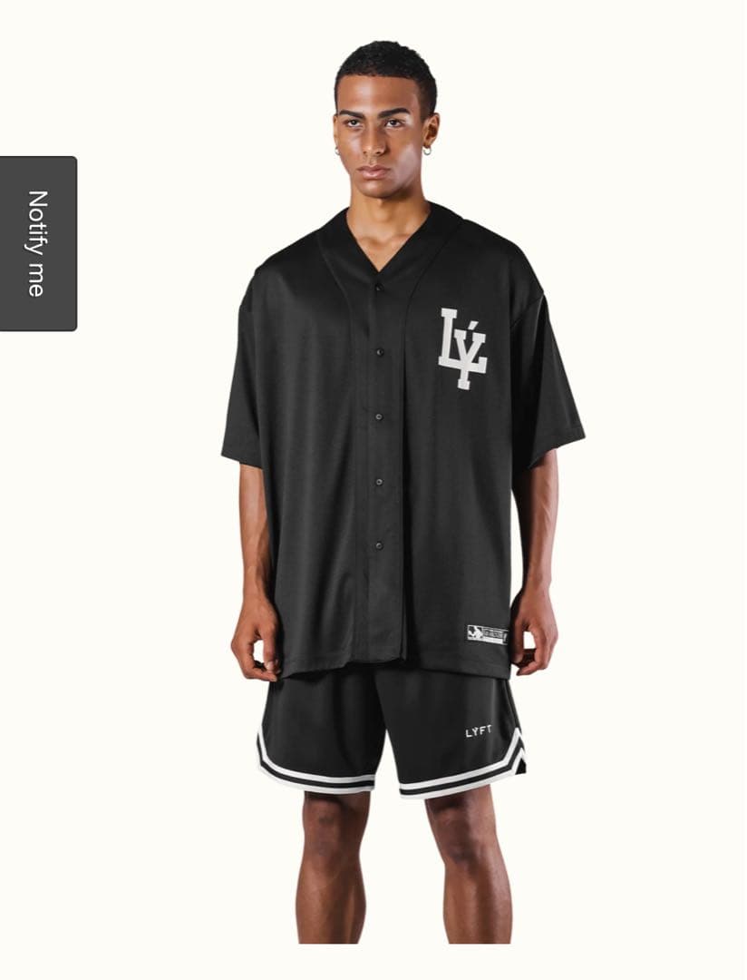 LYFT - Logo Baseball Shirts Black Sサイズ