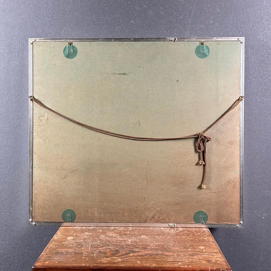 最終値下げ】丸投三代吉「赤富士」油絵 油彩画 共シール有 額縁入 姫路