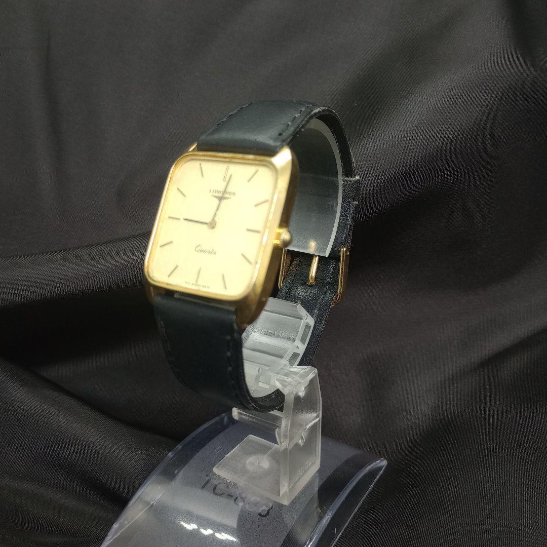 稼働品 ロンジン メンズ腕時計 シャンパン色文字盤 新品電池