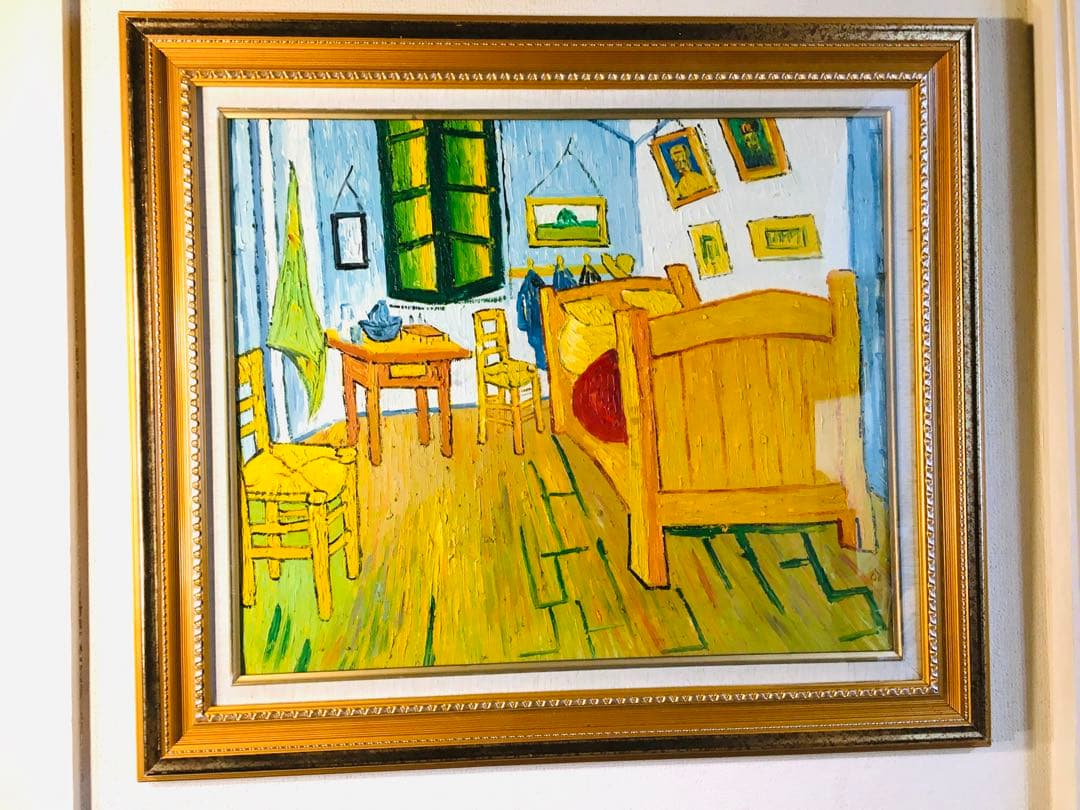 ポスト 印象派 ゴッホ 油彩 肉筆 模写　「ファン　ゴッホの寝室」