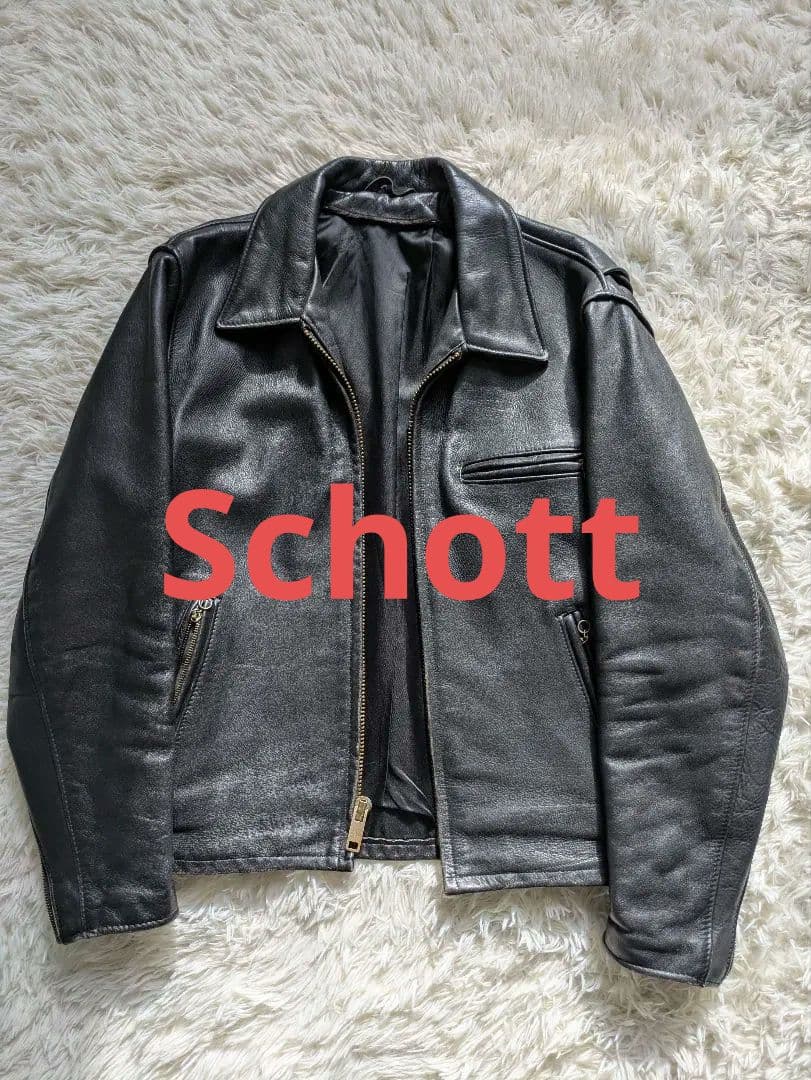 Schott　642 　38 　シングルレザー　ブラック　ライダースジャケット 楽天市場】【クーポン配布中】ショット SCHOTT 641 スタンドカラー