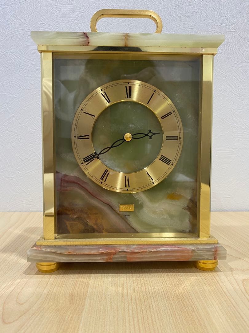 銀座和光 WAKO 高級 オニキス 置時計 インテリア アンティーク調 送料無料 和光 WAKO QW907G 置き時計 オニキス｜Yahoo!フリマ（旧