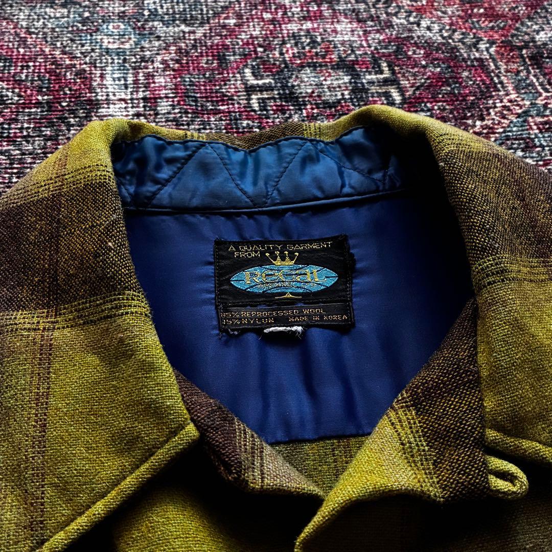 vintage 60s〜70s ウール オンブレチェックシャツ - メルカリ