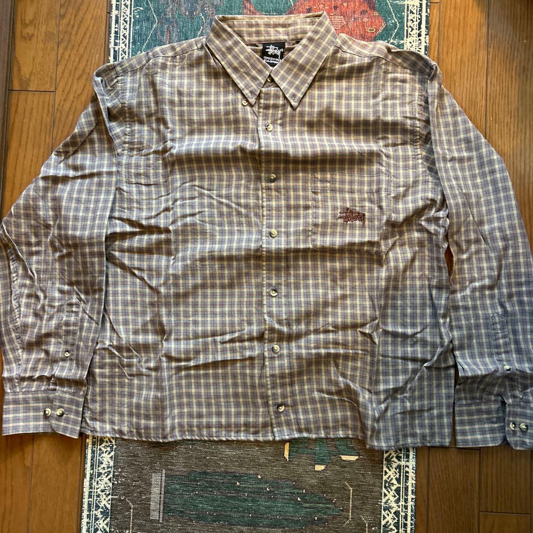 Stussy チェック柄 長袖シャツ