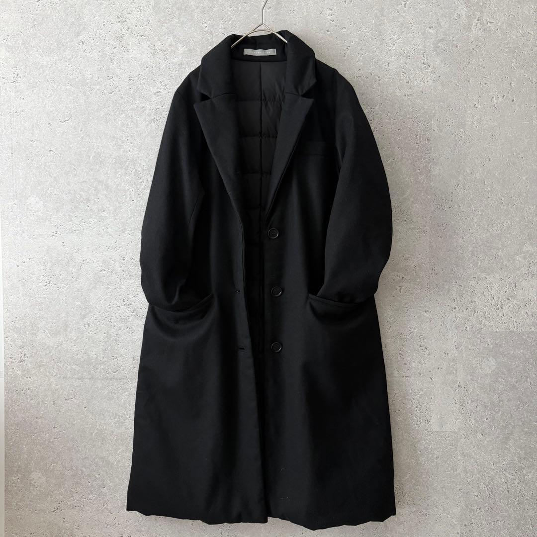 Theory luxe メルトンウール ダウン チェスターコート 38 ブラック