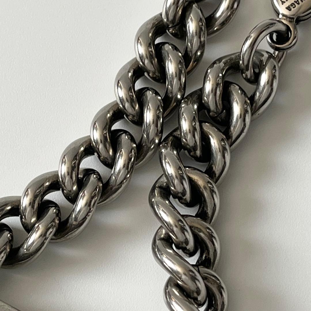 バレンシアガ BBアイコン グルメット ブレスレット シルバー Mサイズ