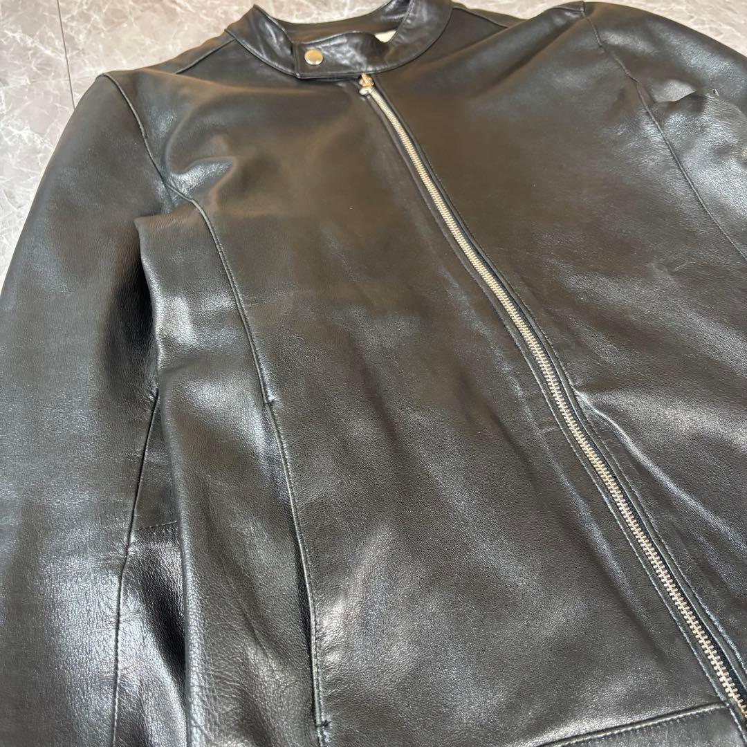 ✨美品✨ナノユニバース シングルライダースジャケット【L】羊革