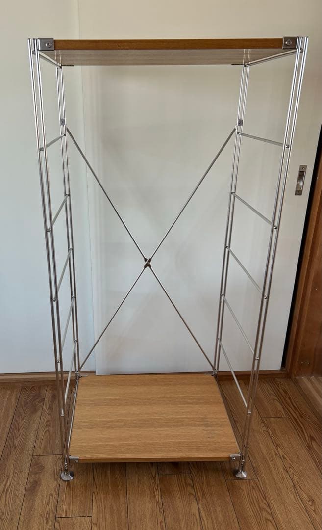 無印良品 ステンレスユニットシェルフ・オーク材棚・中