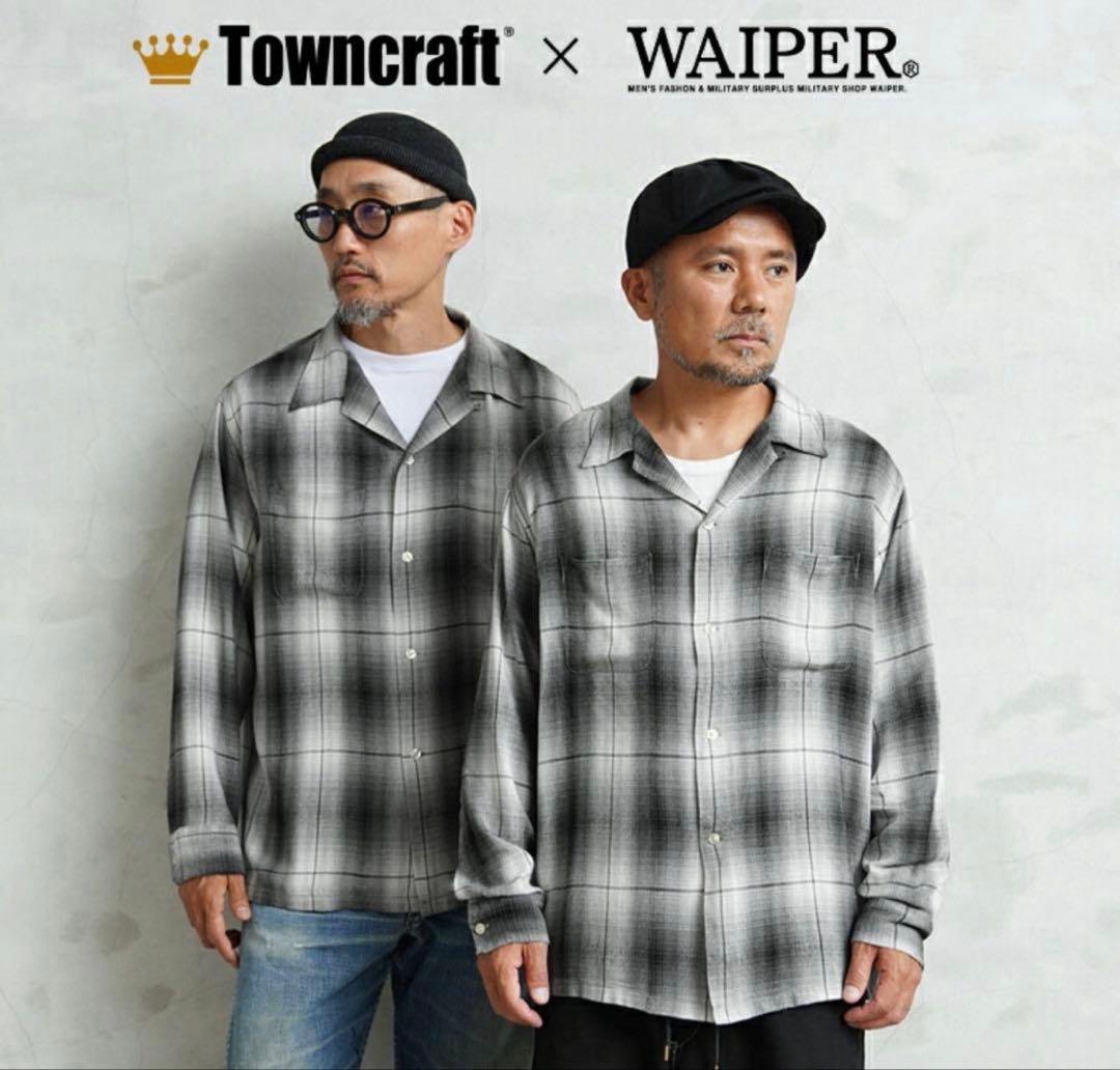 Towncraft x WAIPER 長袖シャツ　レーヨン