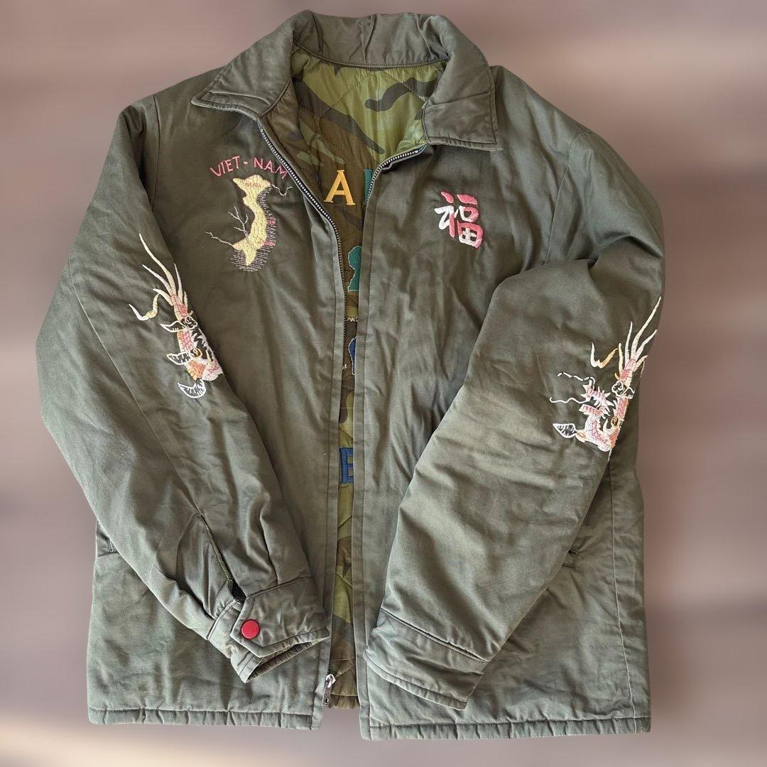 テーラー東洋　ベトナムリバーシブルジャケット　チャック故障