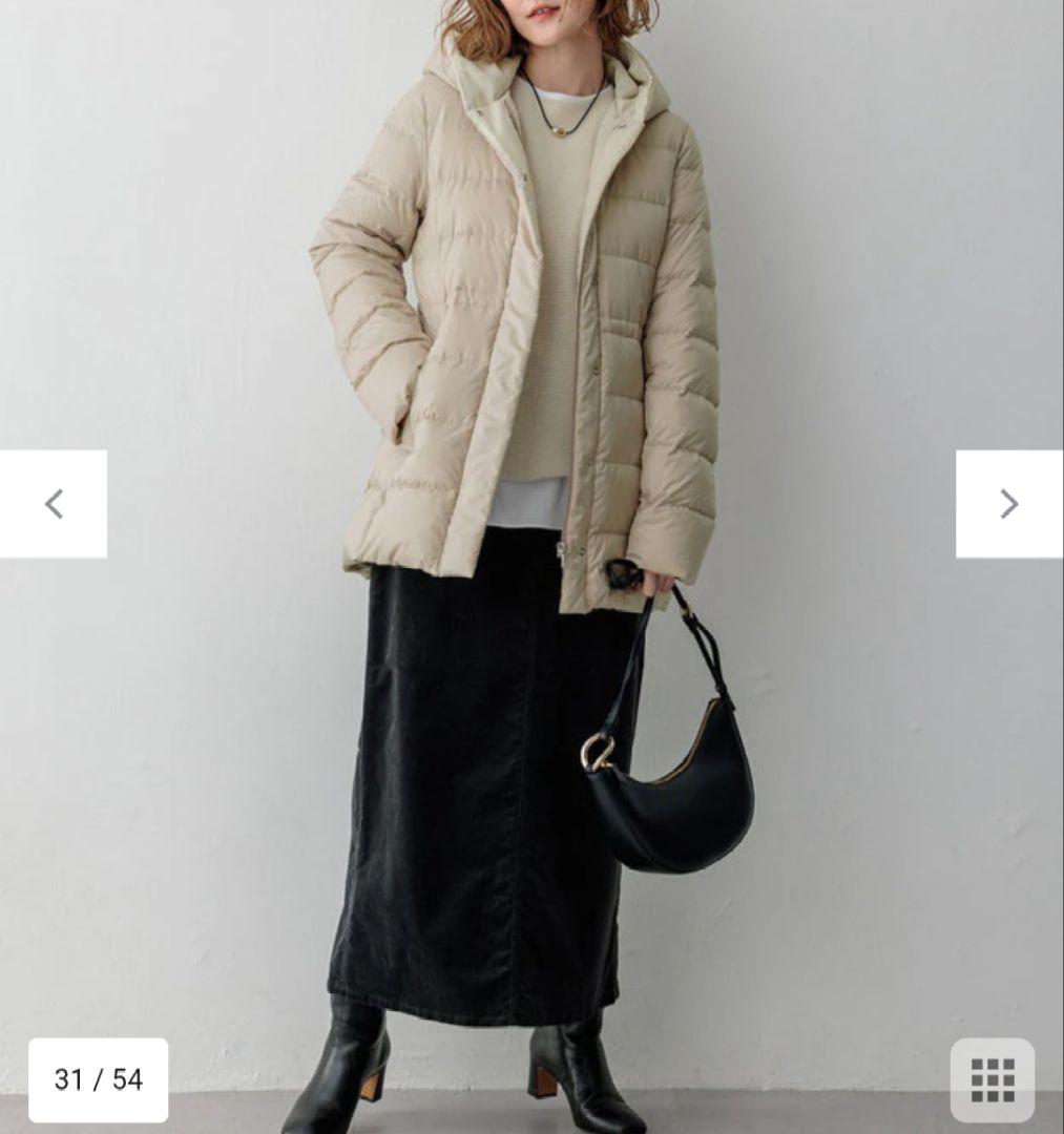 23区【VERY掲載/新色追加】シレータフタ ミドル丈 ダウンコート