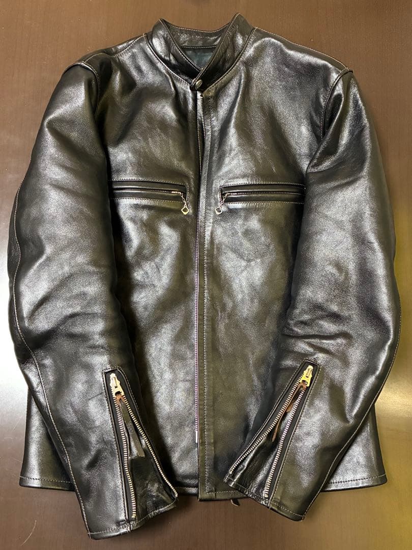 BUCO J-100 シングルライダースジャケット（ホースハイド・茶芯