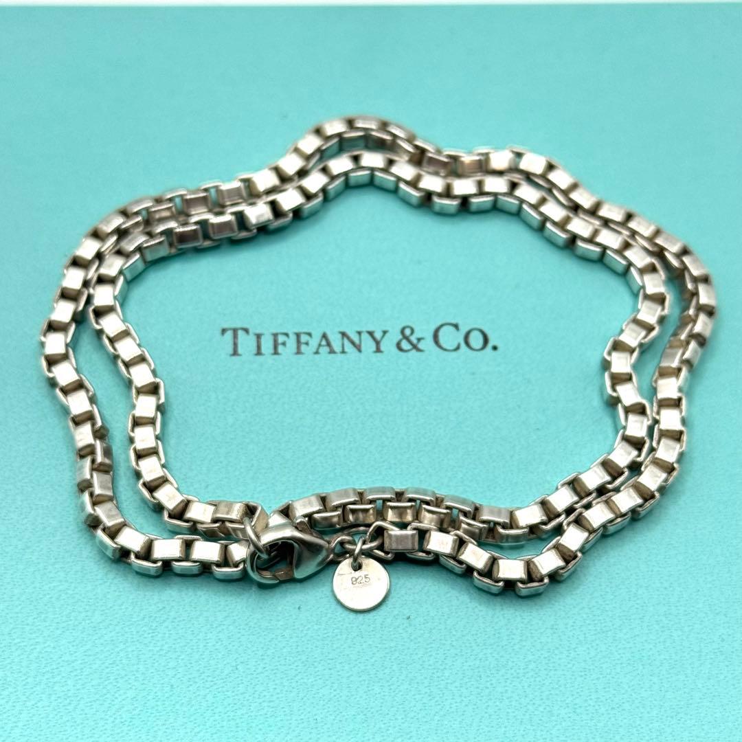 ティファニー ベネチアン ネックレス シルバー AG925 二重ブレスレット