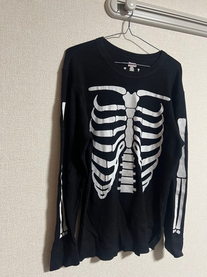 Supreme Hanes Bones Thermal ボーン 骨 サーマル 黒 - メルカリ