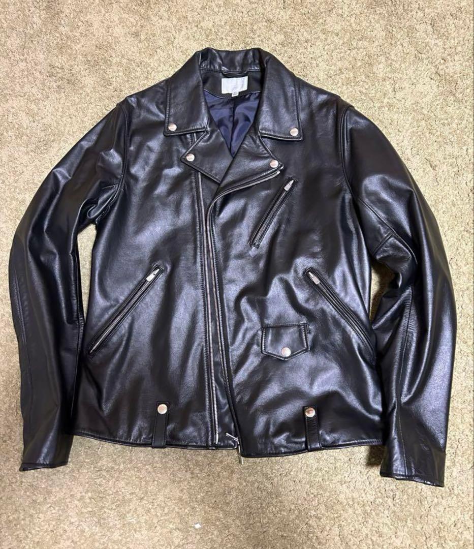 beauty&youth レザーライダース　ブラック　xl